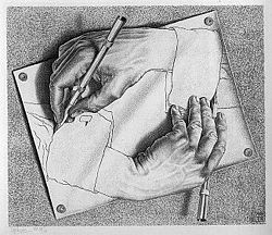 Escher "Drawing Hands"