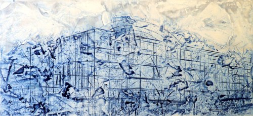 "City of Light," a liquid-metal print by Maureen Booth