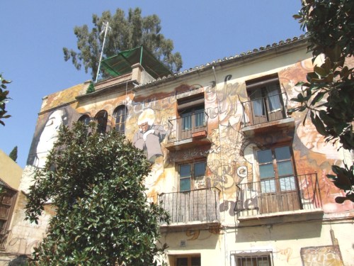 Grafitti by Raúl Ruiz, El Niño de las Pinturas, on the Cuesta la Escoriaza in Granada